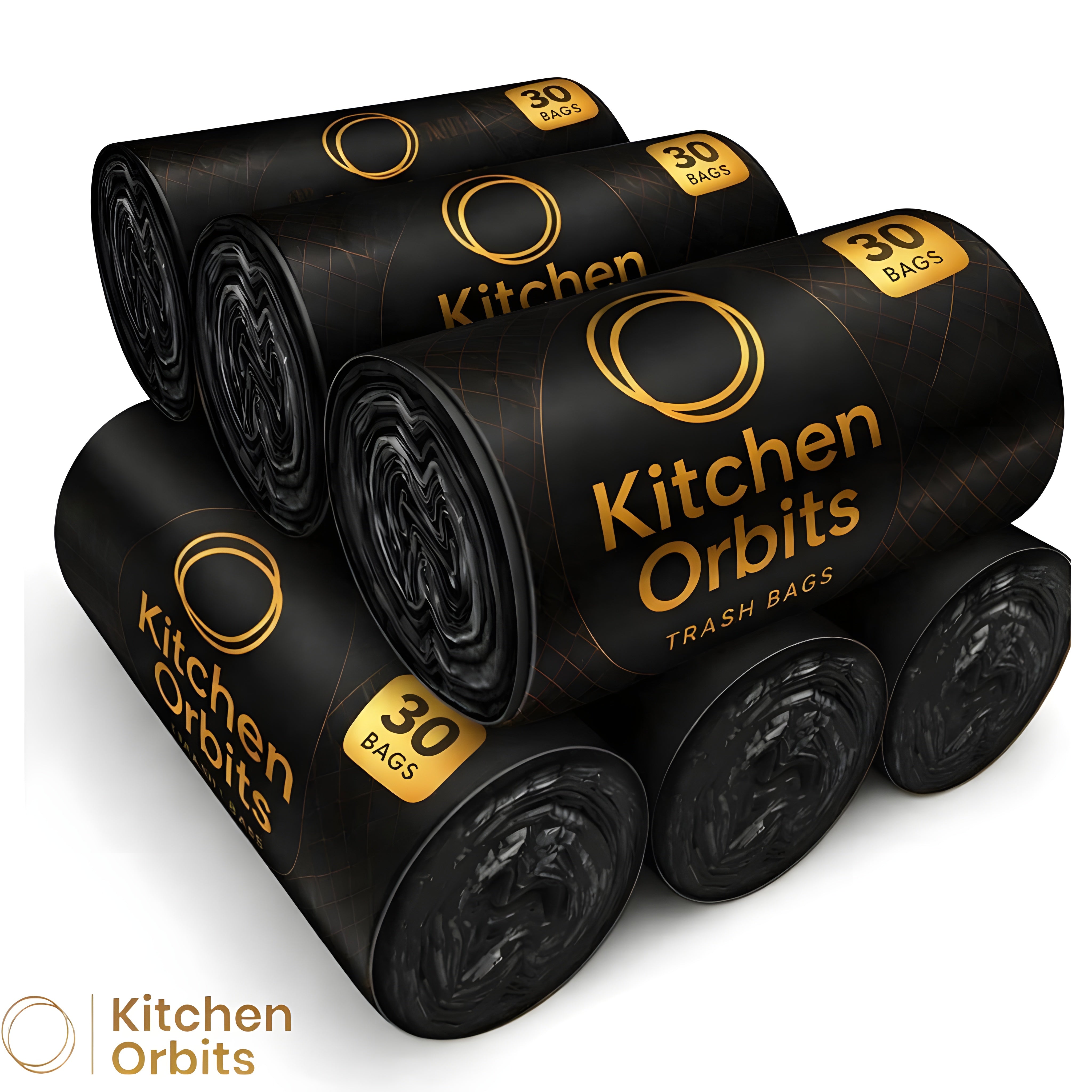 Heavy-Duty Black Garbage Bags