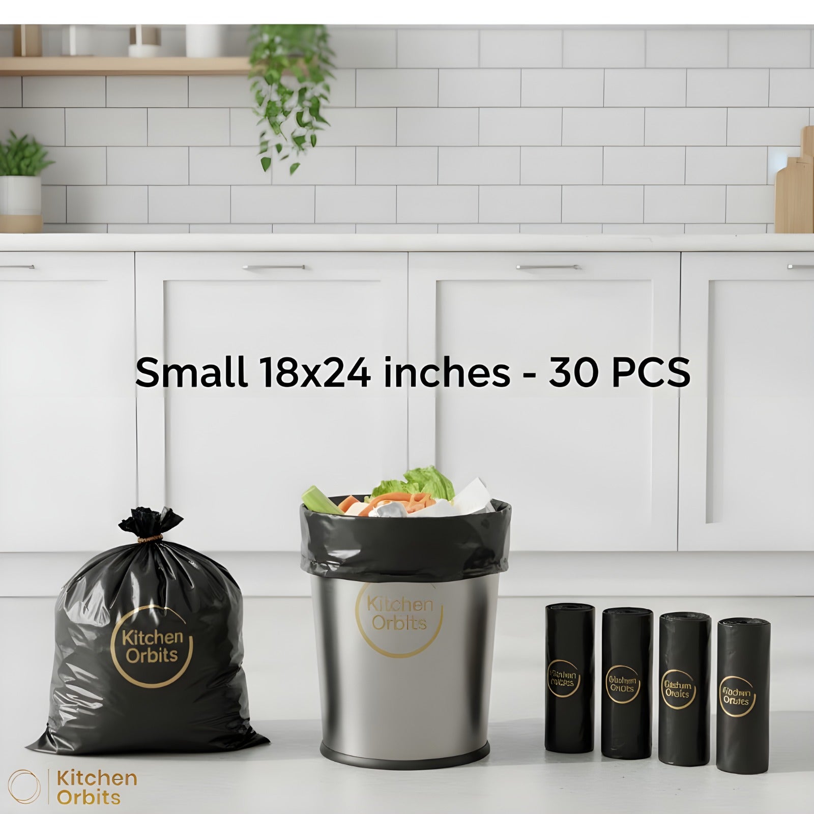 Heavy-Duty Black Garbage Bags