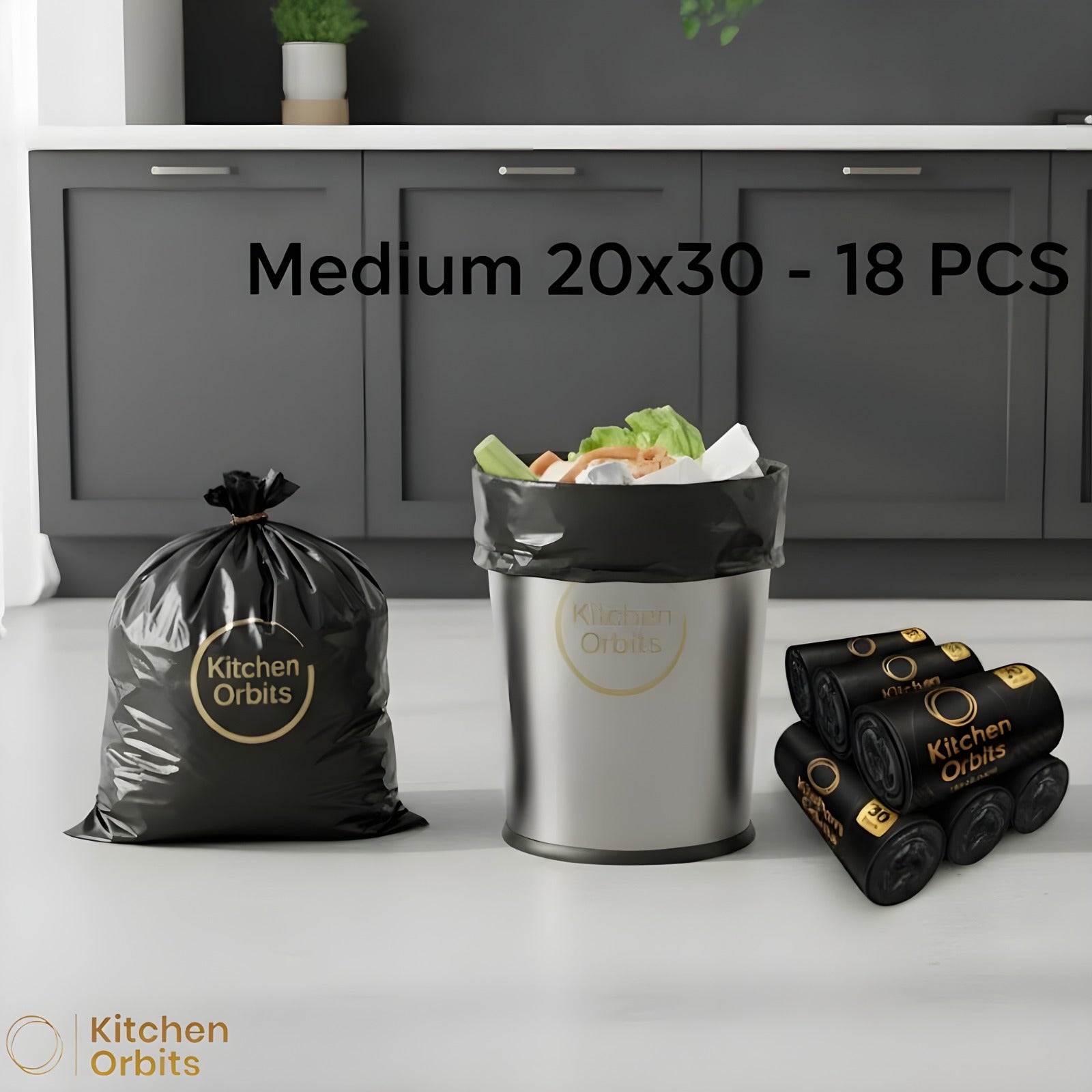 Heavy-Duty Black Garbage Bags