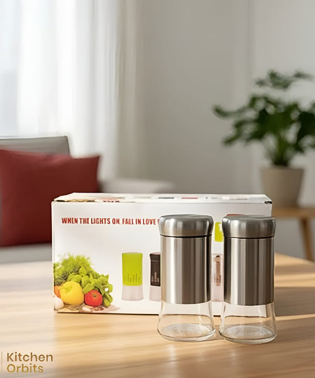 Premium Stainless Steel Salt & Pepper Grinder Set